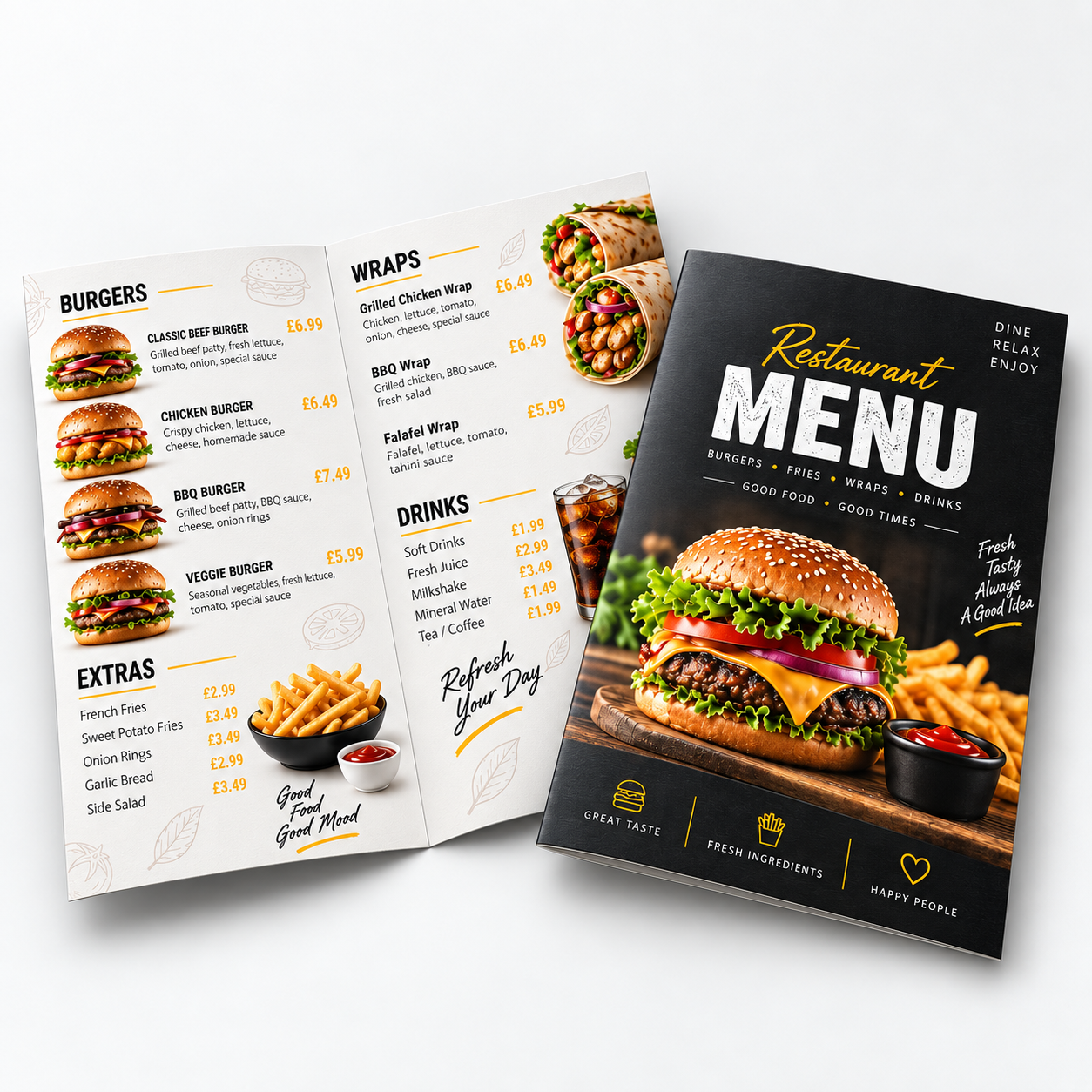 Menu Card Printing | Restaurant & Cafe Menus