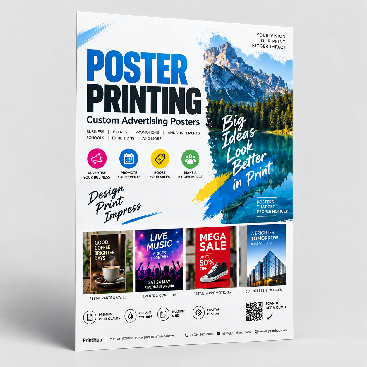 A4 Poster Printing | Custom Advertising Posters image 1
